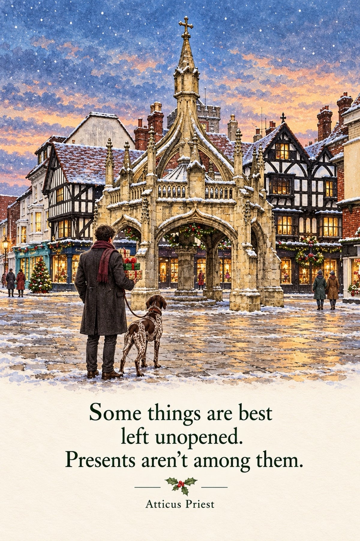 Atticus Priest Christmas Card - Best Left Unopened